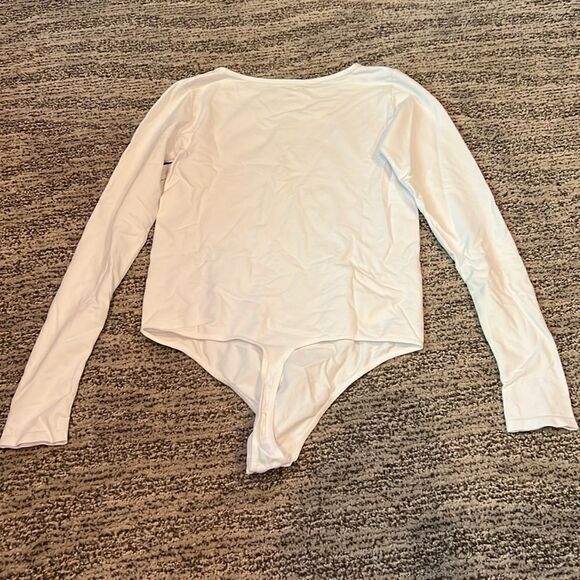 Free People Lost On You Long sleeve Bodysuit M/L White - Picture 2 of 3